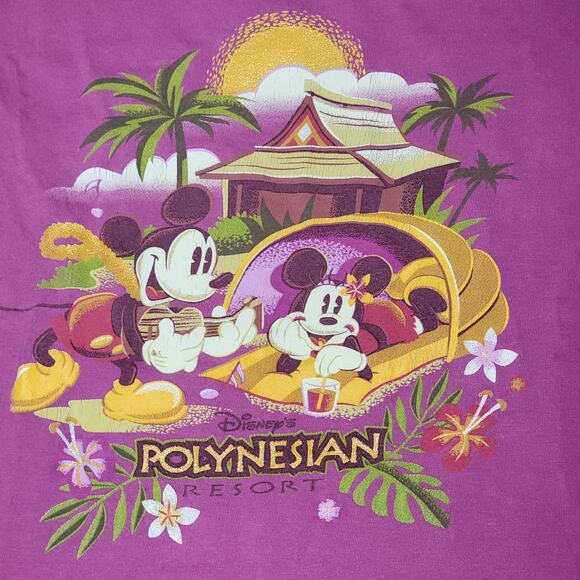 Disney Purple Tee (Hanes) Polynesian Resort - Size Medium - Picture 2 of 4